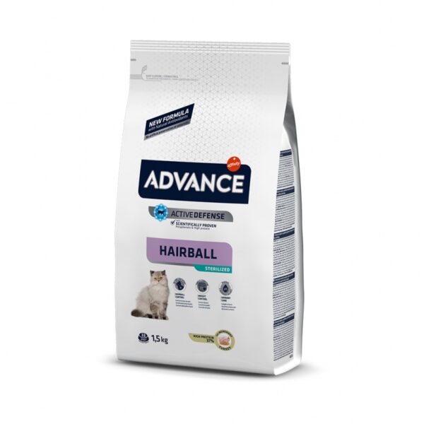 Advance Hairball Hindili Kısırlaştırılmış Kedi Maması 1,5 Kg