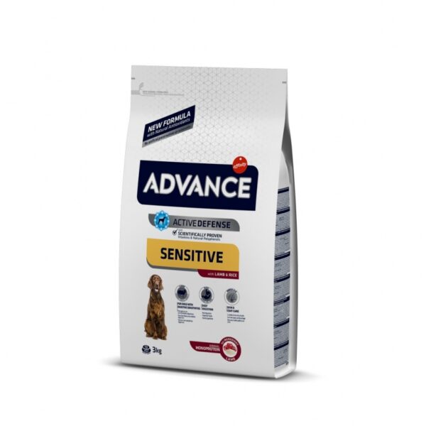 Advance Sensitive Lamb Kuzu Etli Köpek Maması 3 Kg