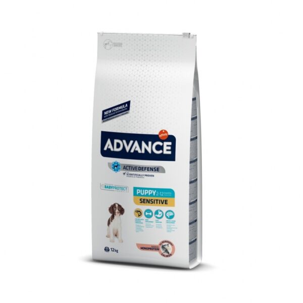 Advance Dog Puppy Sensitive Somonlu Yavru Köpek Maması 12 Kg